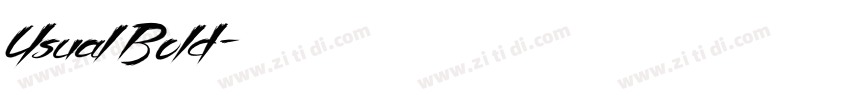 Usual Bold字体转换